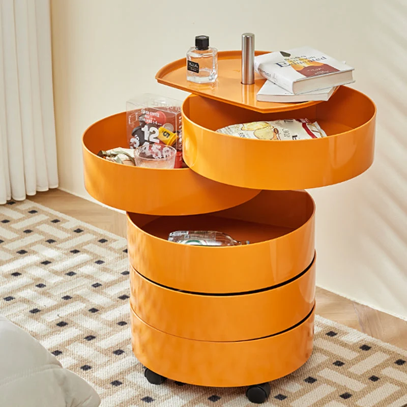 Mesita de noche redonda para cama, mesa decorativa moderna, mesita de noche para dormitorio Blanco Clearhalo
