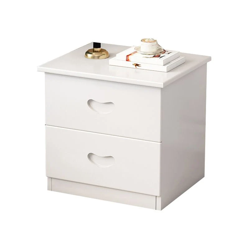 Mesita de noche tradicional con 2 cajones, mesa decorativa, acabado antiguo, mesita de noche para cama Naturales Clearhalo