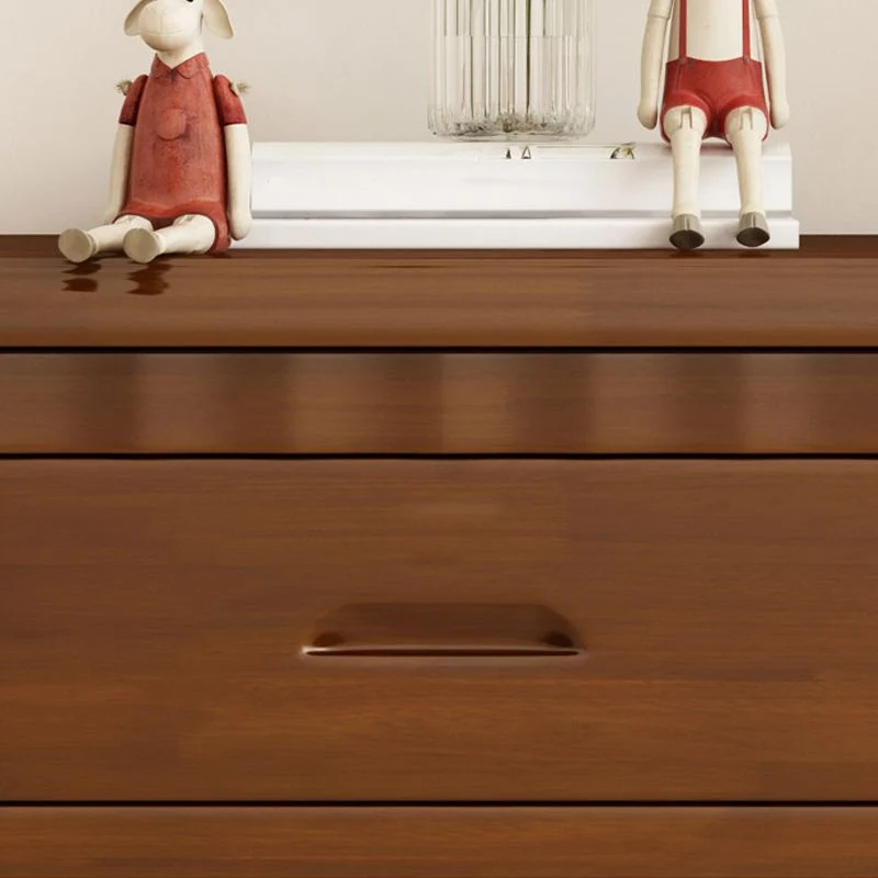 Mesita de noche tradicional con estante inferior, mesita de noche de madera de caucho con cajones para dormitorio Nuez Cle...