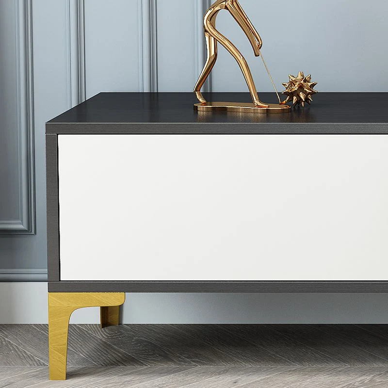 Mueble de TV contemporáneo con 1 cajón, soporte para TV de madera sintética con 2 puertas Clearhalo