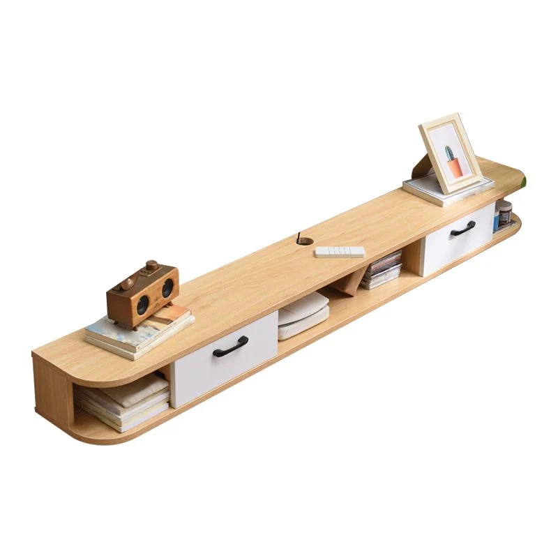 Mueble de TV escandinavo de pared, mueble de TV de madera de ingenierí Blanco Clearhalo