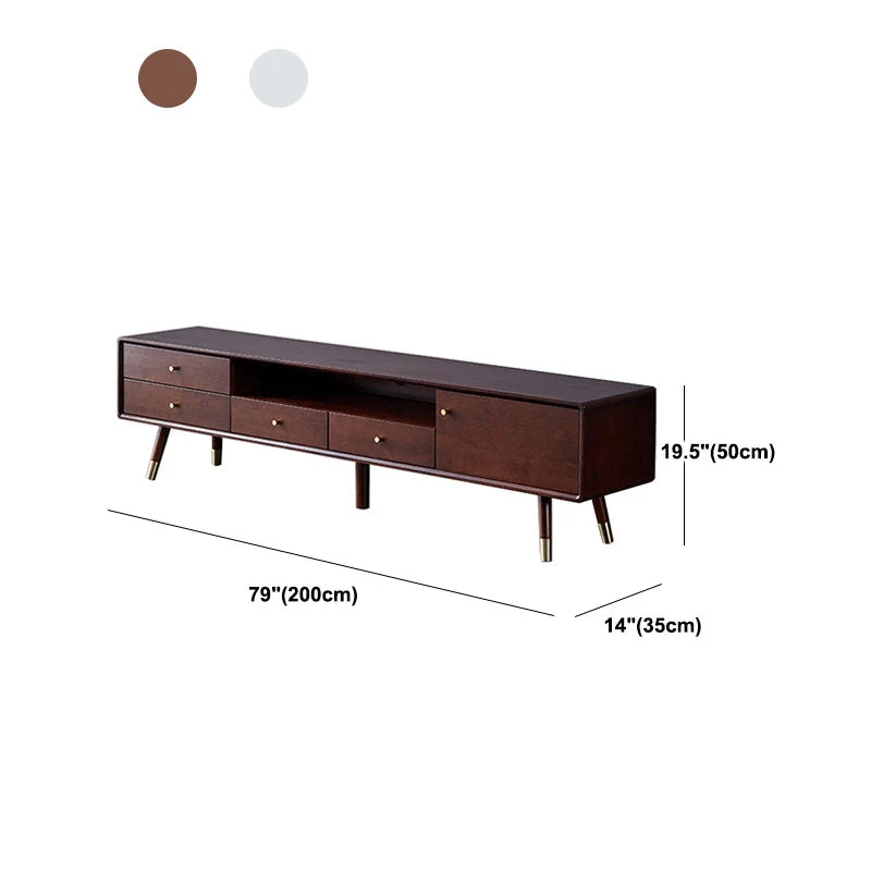 Mueble multimedia para TV de madera con acabado mate y consola multimedia contemporánea con almacenamiento abierto, madera...