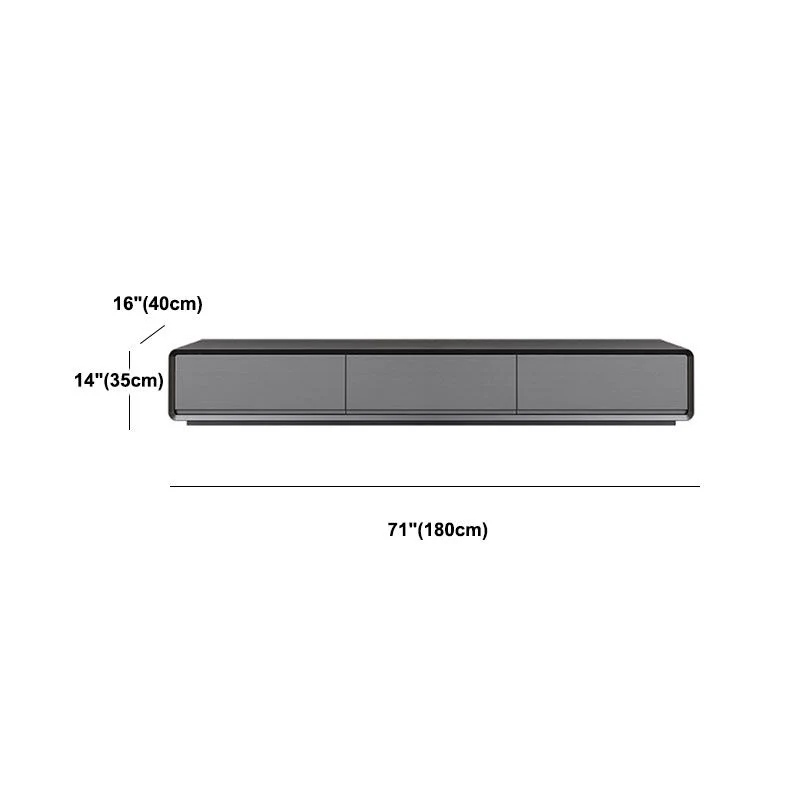 Mueble de TV nórdico, mueble de TV de suelo negro sencillo y moderno Clearhalo