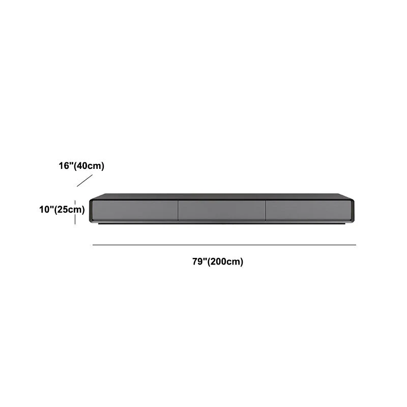 Mueble de TV nórdico, mueble de TV de suelo negro sencillo y moderno Clearhalo
