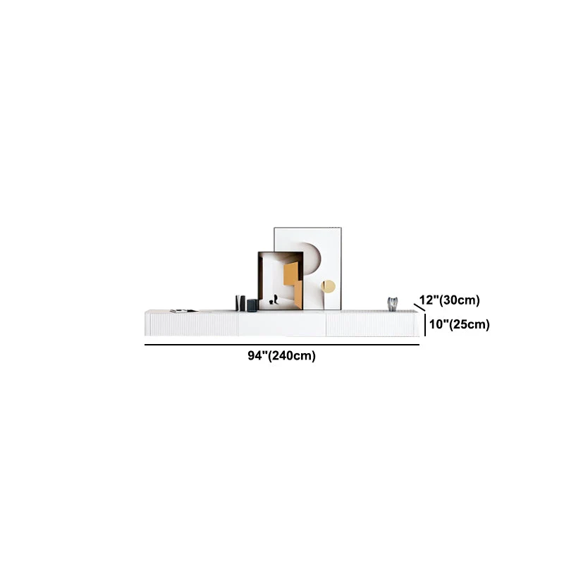 Mueble para TV de piedra estilo moderno Consola para TV de pared con cajones Clearhalo