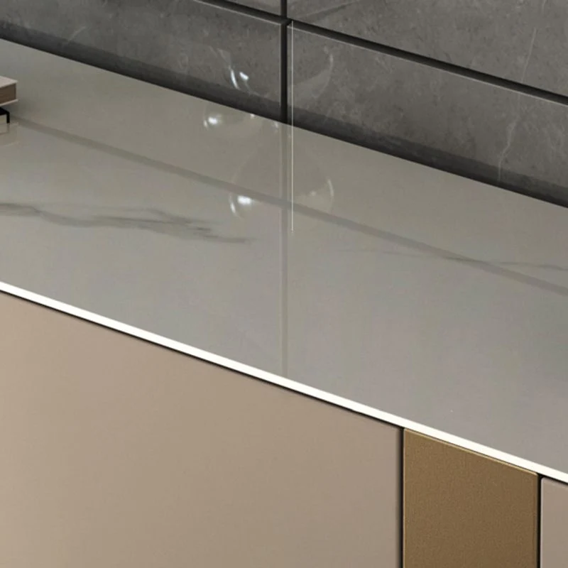 Mueble de TV de piedra de estilo moderno con almacenamiento incluido y cajones Champan Clearhalo