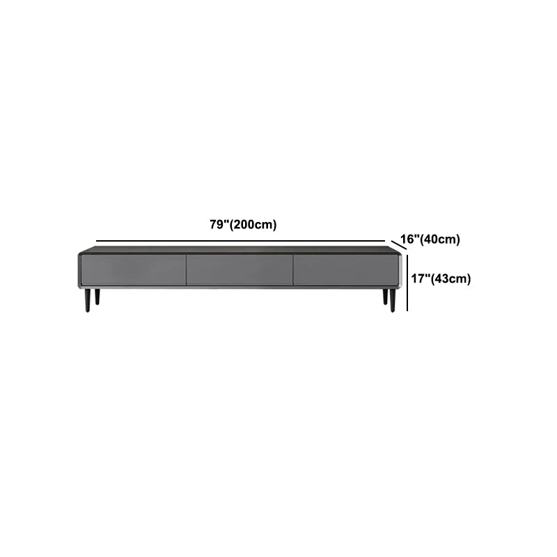 Mueble de TV rectangular industrial para el hogar con patas extendidas Clearhalo