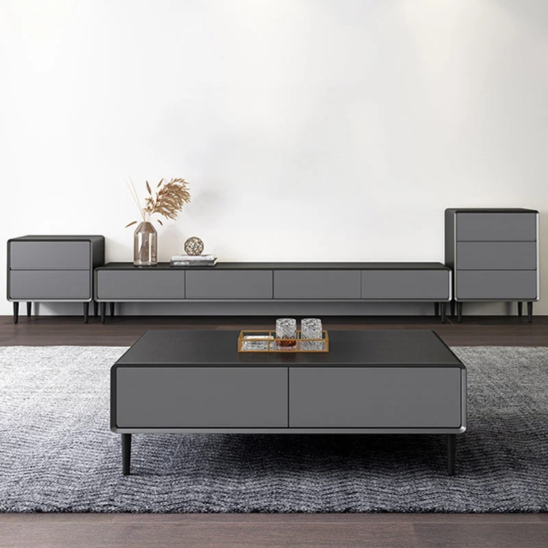 Mueble de TV rectangular industrial para el hogar con patas extendidas Clearhalo