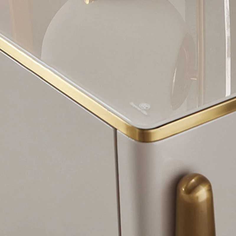 Mueble de TV rectangular de lujo con soporte para TV con almacenamiento en vidrio y puertas Champan Clearhalo
