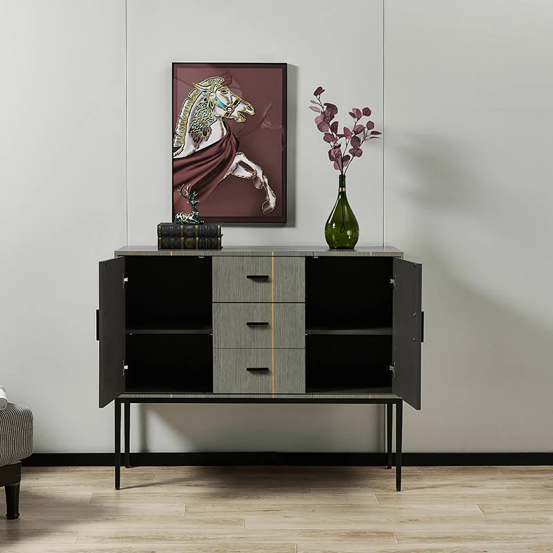 Servidor Buffet de madera de ingenierí Aparador Buffet moderno para cocina Clearhalo