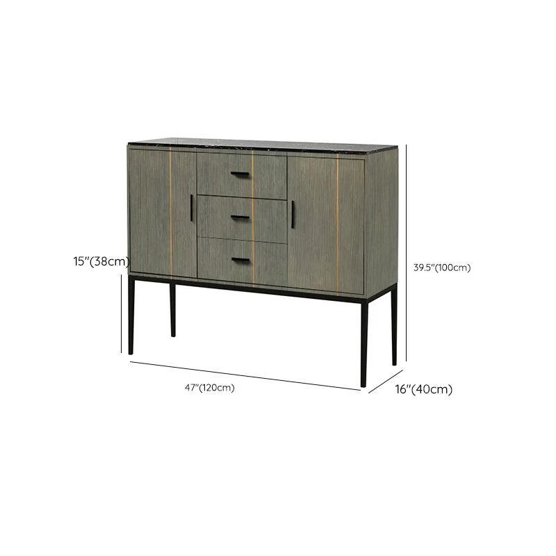 Servidor Buffet de madera de ingenierí Aparador Buffet moderno para cocina Clearhalo