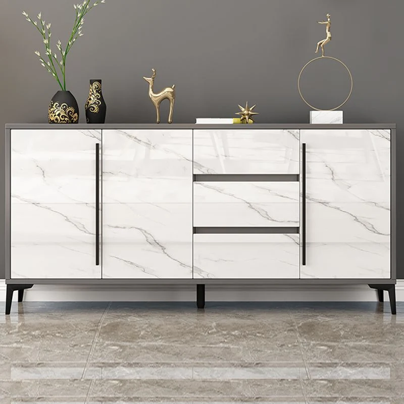 Servidor buffet de madera de ingenierí con cajones Mesa aparador moderna Clearhalo