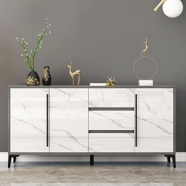 Servidor buffet de madera de ingenierí con cajones Mesa aparador moderna Clearhalo
