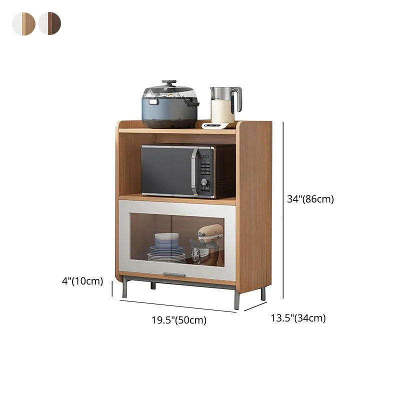 Servidor de buffet de madera de ingenierí, servidor de comedor contemporáneo para sala de estar Madera Clearhalo
