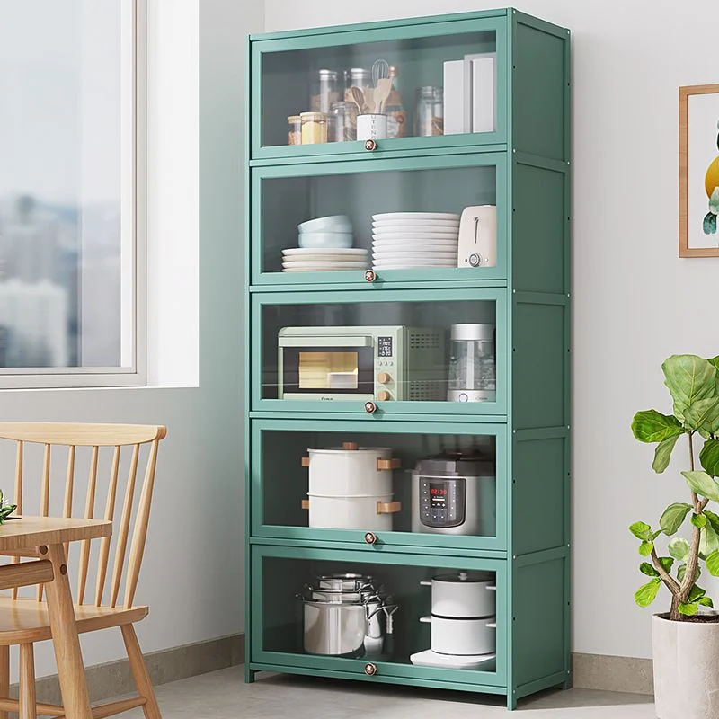 Servidor de cocina de bambú verde, servidor de comedor moderno para sala de estar Clearhalo