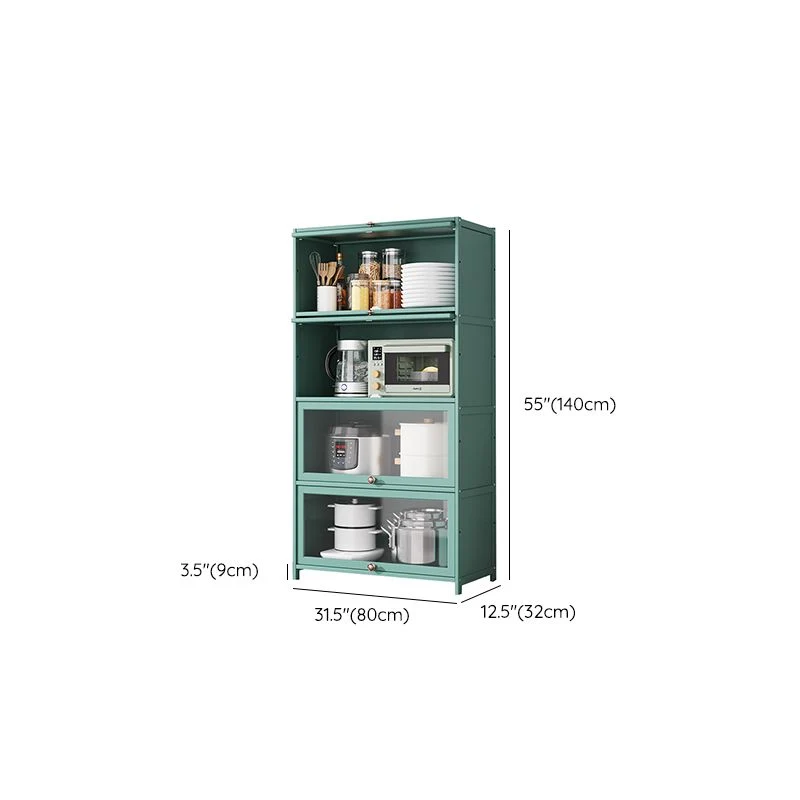 Servidor de cocina de bambú verde, servidor de comedor moderno para sala de estar Clearhalo