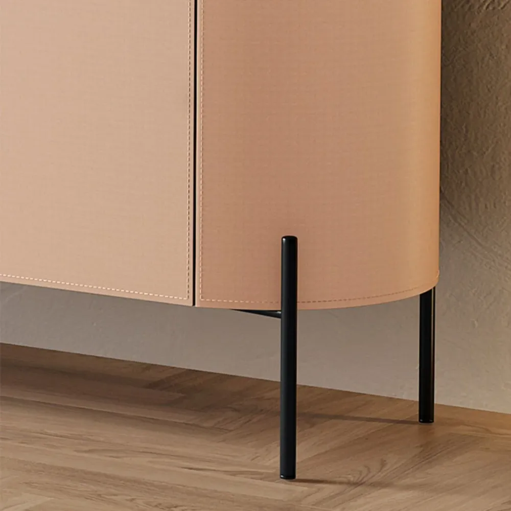 Servidor de comedor buffet de piedra moderno y contemporáneo con gabinetes Marron Clearhalo