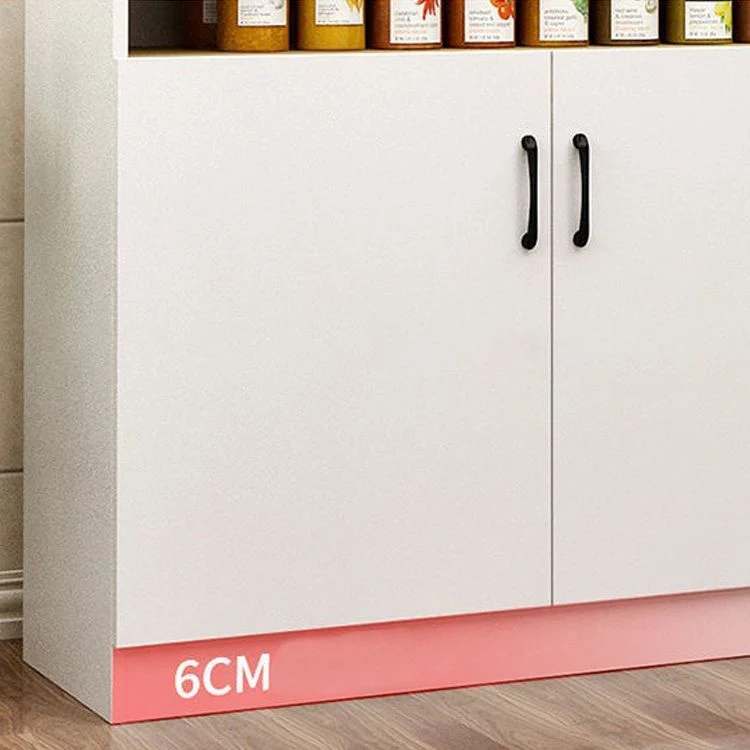 Servidor de comedor de estilo moderno con almacenamiento abierto de 35"L con 2 puertas Nogal Clearhalo