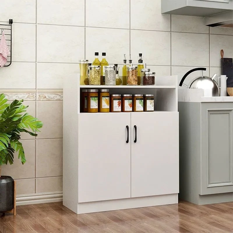 Servidor de comedor de estilo moderno con almacenamiento abierto de 35"L con 2 puertas Nogal Clearhalo