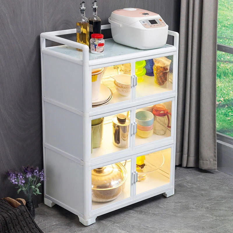 Servidor de puerta de acrílico visible Servidor de cena de metal para uso en cocina Clearhalo