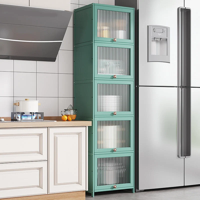 Servidor de puerta de acrílico visible Servidor de cena de bambú para sala de estar Gris Clearhalo