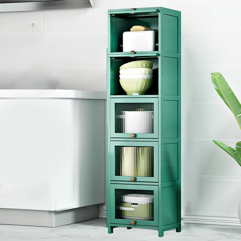 Servidor de puerta de acrílico visible Servidor de cena de bambú para sala de estar Gris Clearhalo