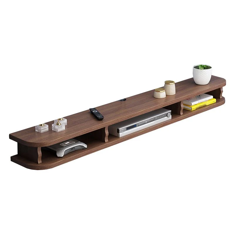 Soporte de TV de madera escandinavo Consola de TV con gestión de cables montada en la pared Madera Clearhalo