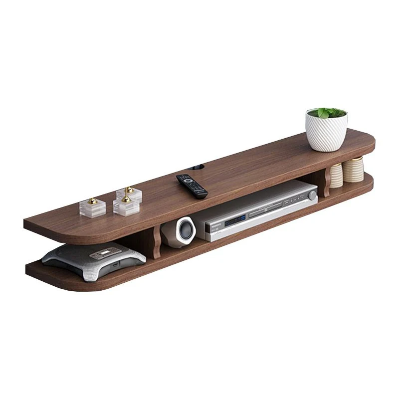 Soporte de TV de madera escandinavo Consola de TV con gestión de cables montada en la pared Madera Clearhalo