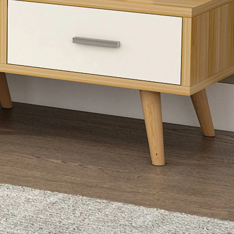 Soporte de madera para TV de estilo escandinavo, soporte de almacenamiento cerrado, consola con cajones Madera Clearhalo