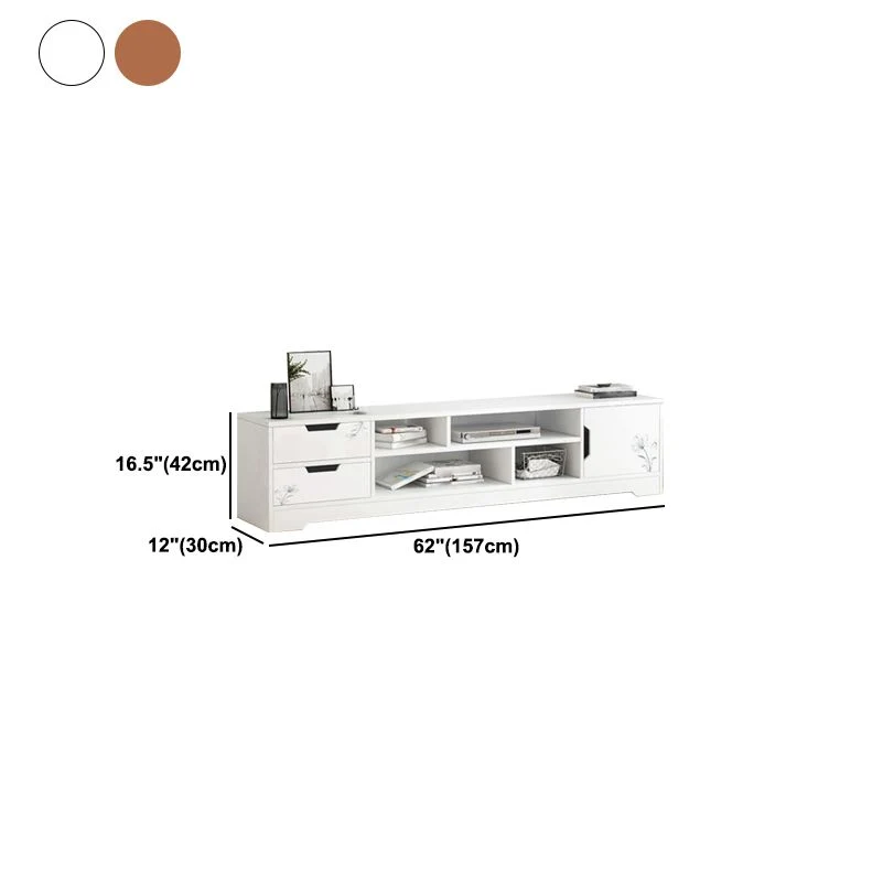 Soporte multimedia para TV escandinavo Consola de soporte para TV de madera de ingenierí Negro Clearhalo