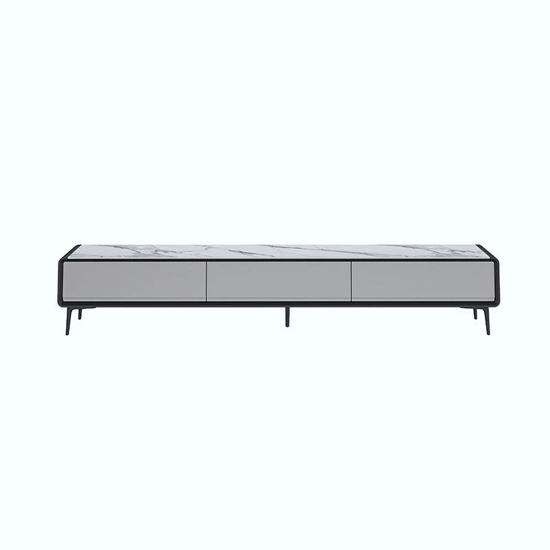 Soporte para TV de 15,75 pulgadas de alto, consola para TV con almacenamiento cerrado de estilo contemporáneo y cajones Cl...