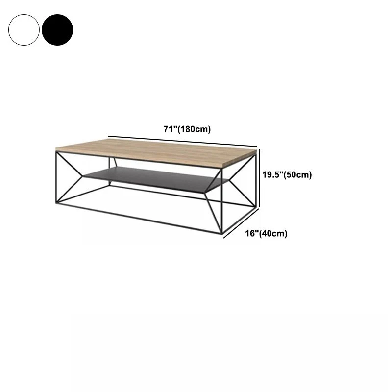 Soporte para TV de 15,75 pulgadas de ancho, consola de TV con almacenamiento abierto de estilo industrial y 2 estantes Neg...