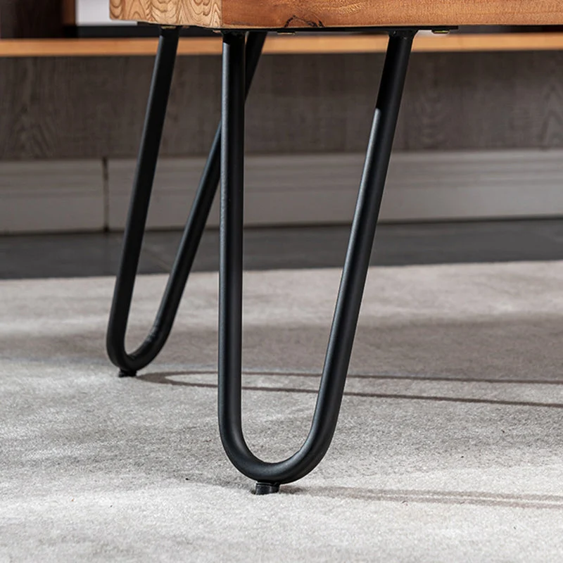 Soporte para TV de 17,72 pulgadas de alto, estilo escandinavo, consola de TV con almacenamiento abierto marrón para sala d...