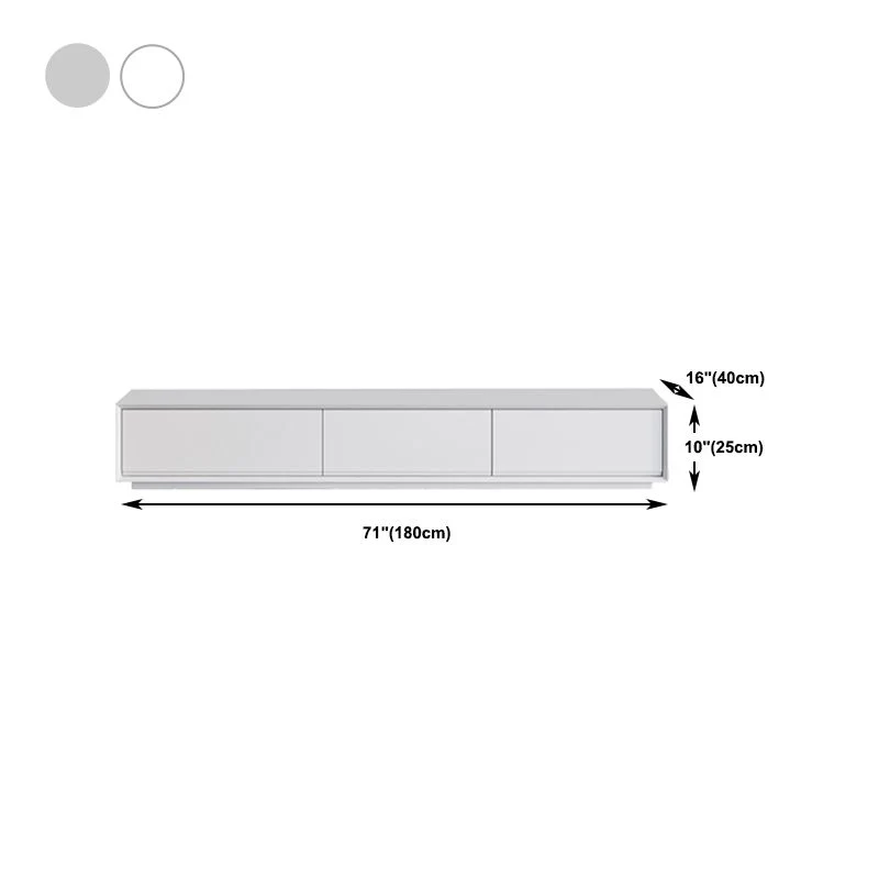 Soporte para TV blanco de madera/mármol Soporte para TV modernista con cajones Clearhalo