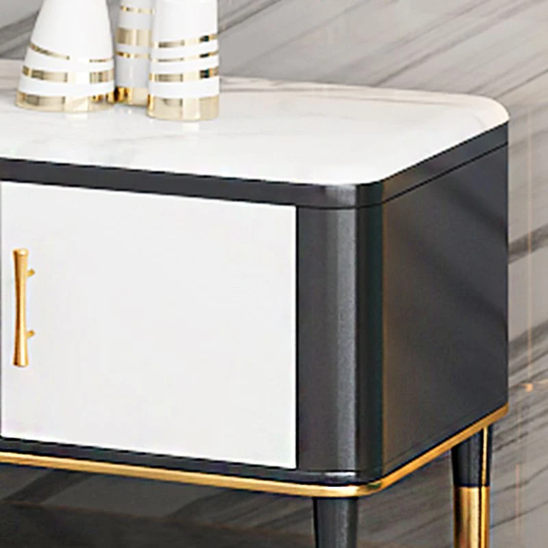 Soporte para TV estilo Glam, consola para TV con almacenamiento abierto, color blanco piedra, con estantes Clearhalo