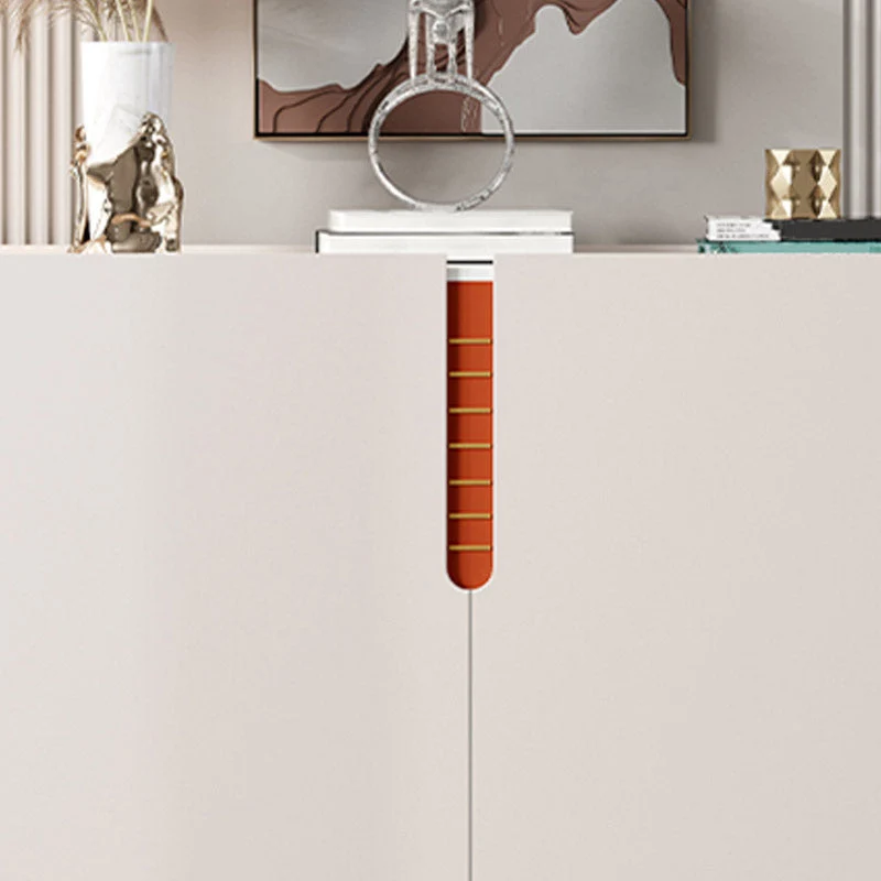 Stone Credenza Buffet de comedor estilo moderno con gabinetes Blanco Clearhalo