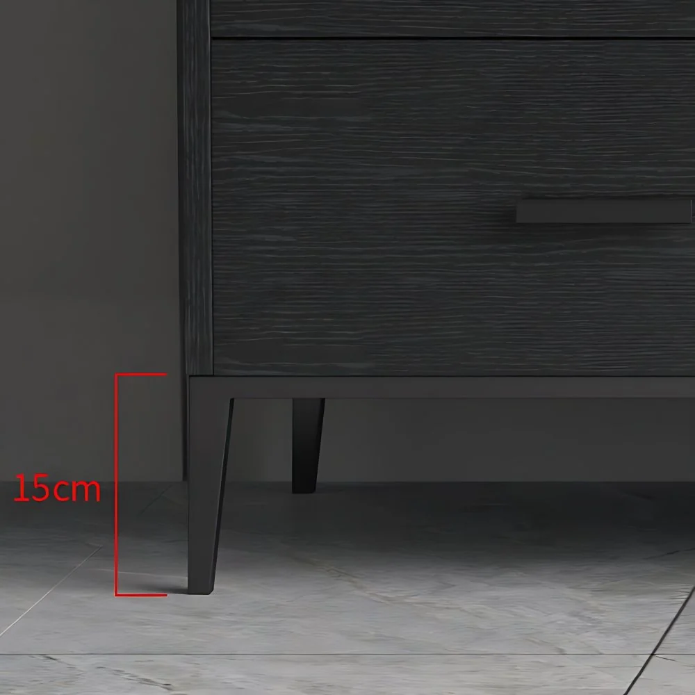 Stone Credenza Servidor con puertas de vidrio de estilo moderno con gabinetes y cajones Marron Clearhalo