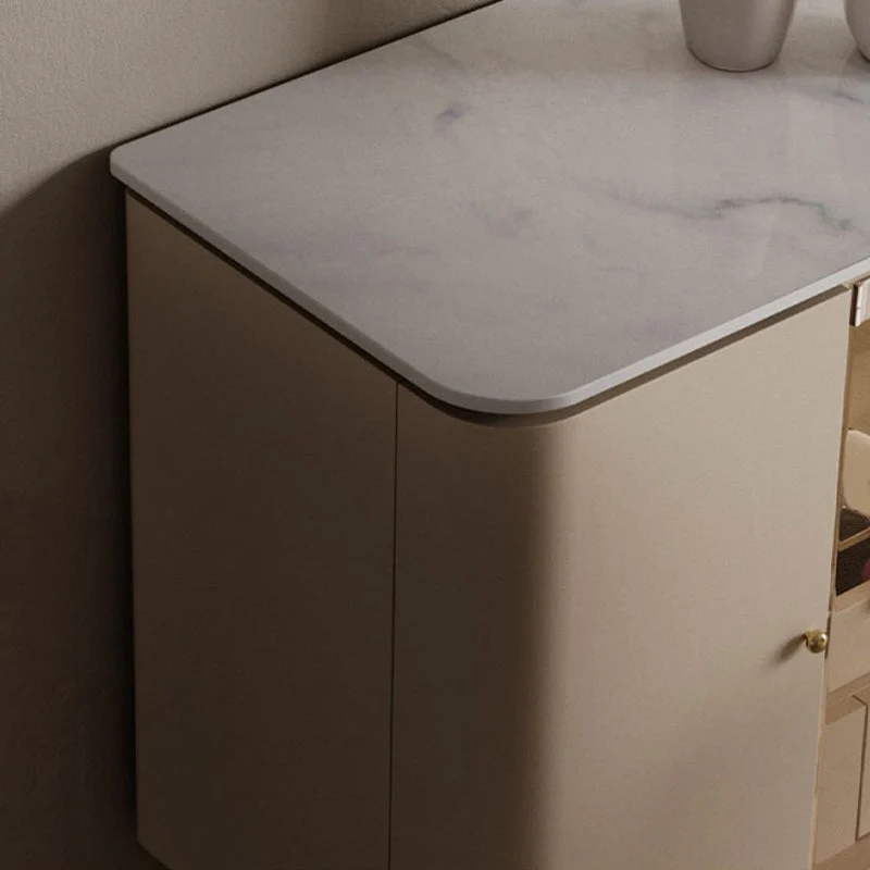 Tablero lateral de 4 puertas, piedra sinterizada, 1 cajón, servidor de comedor con botellero Negro Clearhalo