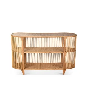 Consola Romeo, madera y ratán