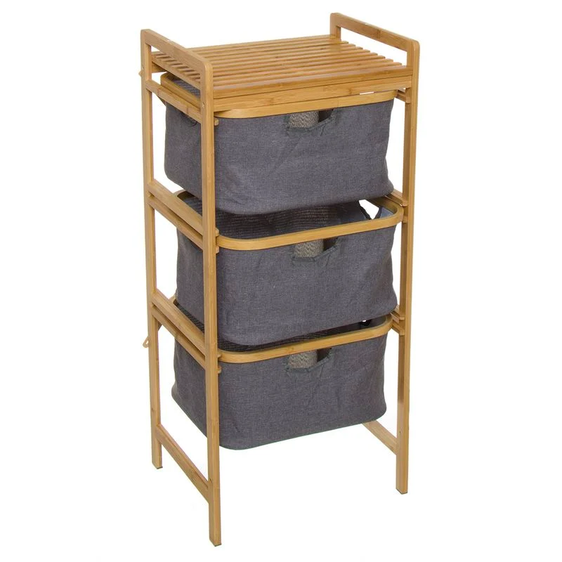 CAJONERA BAMBU GRIS DCASA