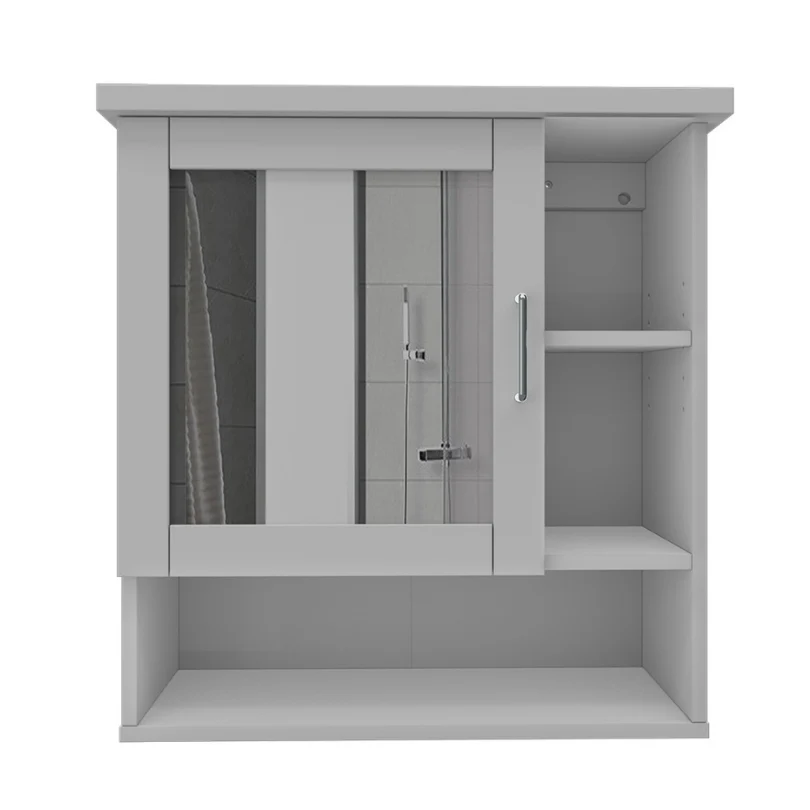 Mueble De Baño Flotante Con Espejo, Blanco Decoghar