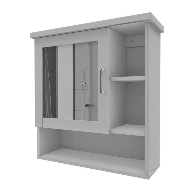 Mueble De Baño Flotante Con Espejo, Blanco Decoghar