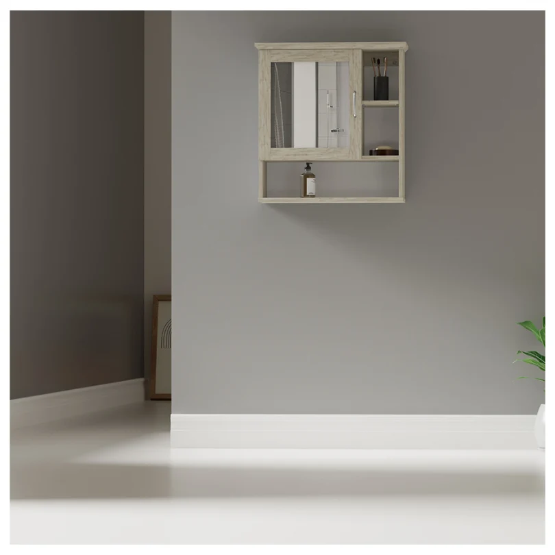 Mueble De Baño Flotante Con Espejo, Pino Decoghar