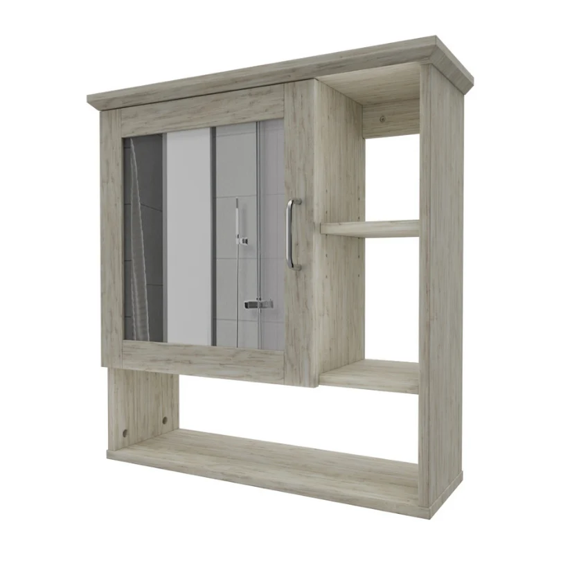 Mueble De Baño Flotante Con Espejo, Pino Decoghar