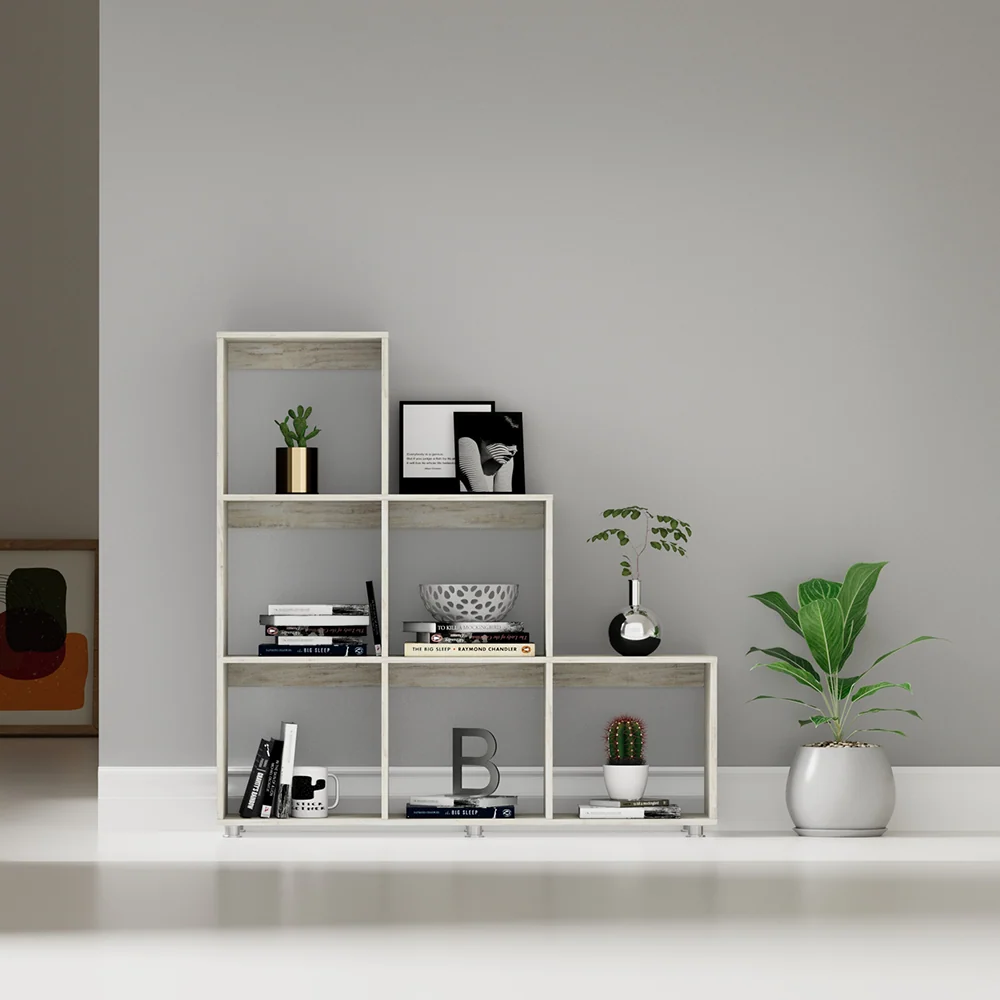 Mueble Biblioteca Escalera, Pino Decoghar