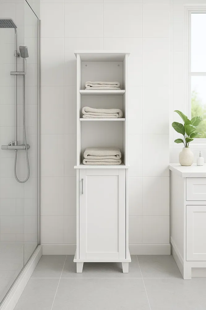 Mueble Lateral Multiusos 1 Puerta, Blanco Decoghar