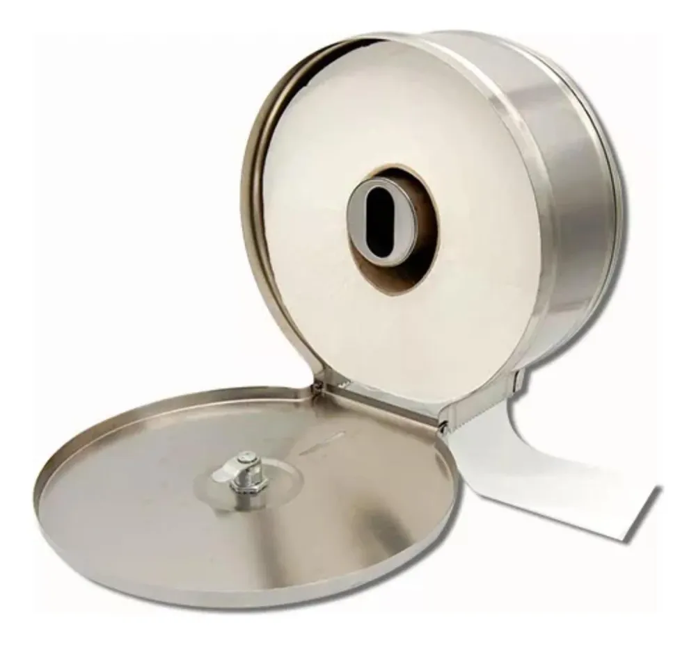 Dispensador Papel Higiénico Acero Inoxidable 500 M Llaves
