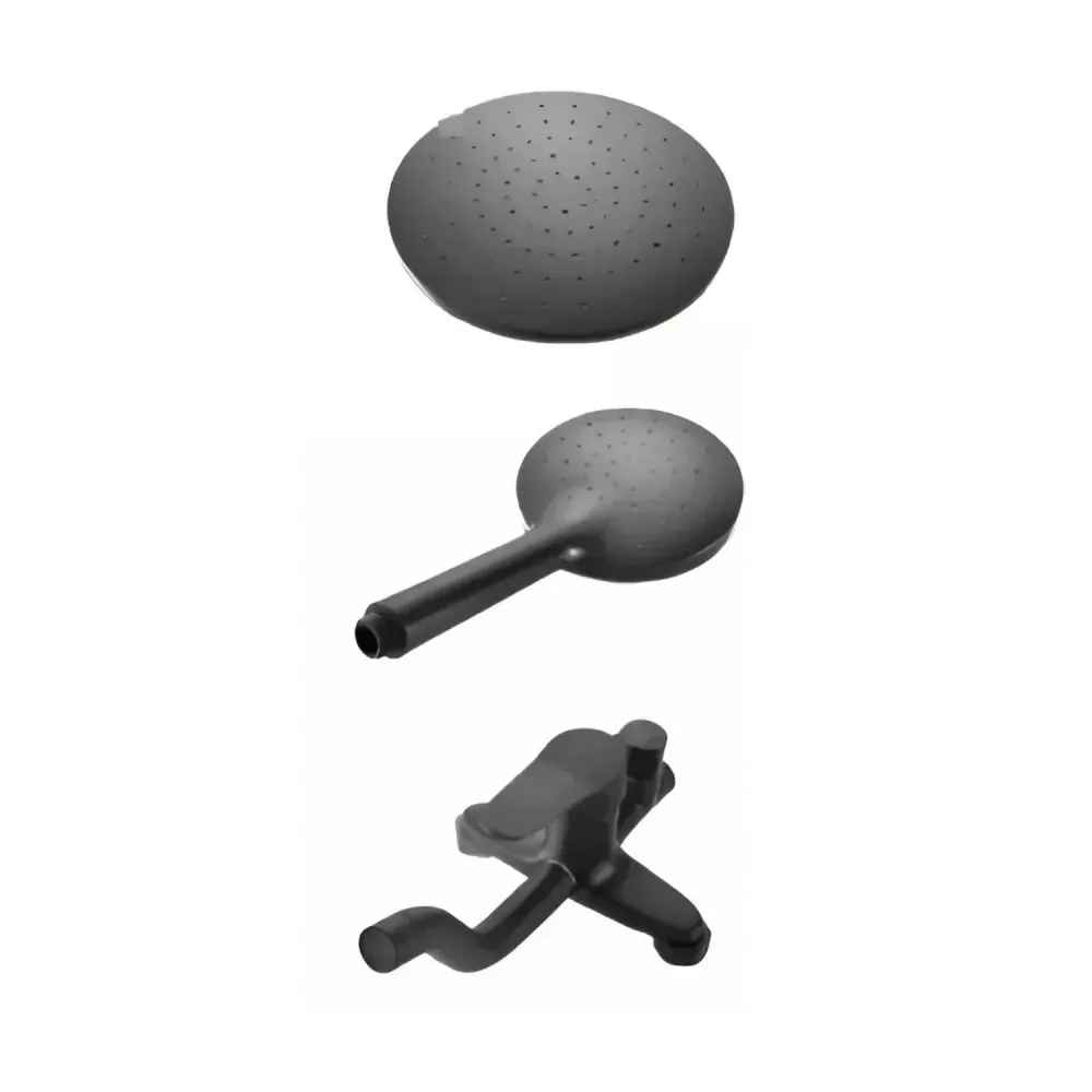 Ducha Columna Llave Monomando Moderna Acero Negro