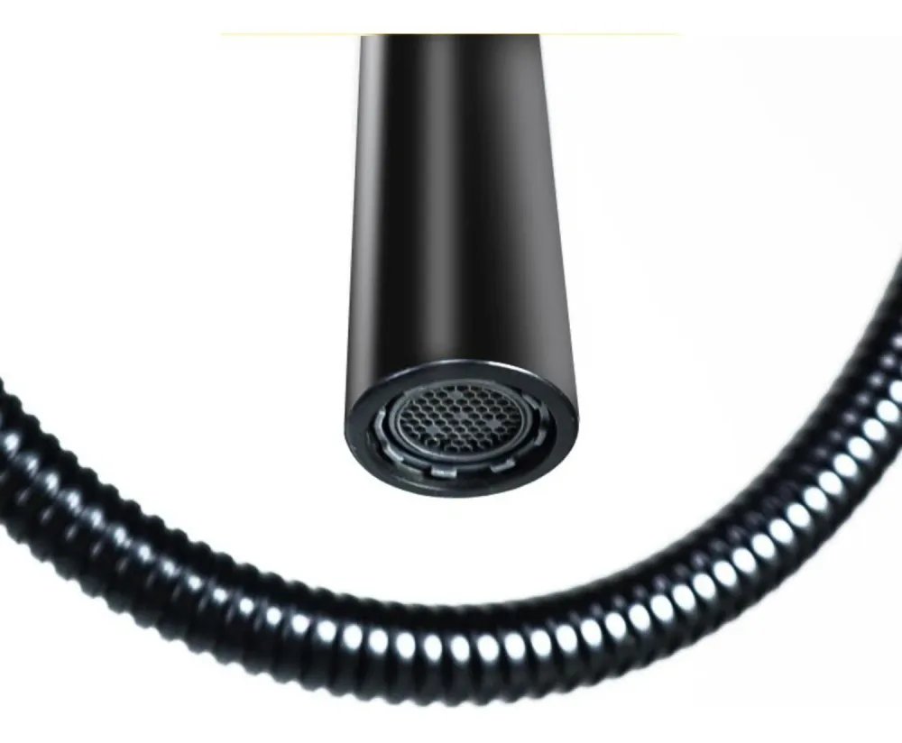 Ducha Columna Llave Monomando Moderna Cuadrada Acero Negro