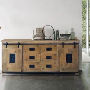 CREDENZA STILE INDUSTRIALE LEGNO DI MANGO 1331 Giner & Colomer